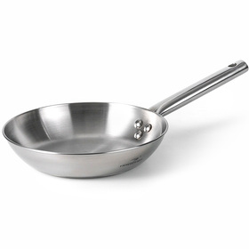 HOMICHEF Mirror Polished NICKEL FREE 8-Inch Fry Pan Stainless Steel (No Toxic Non Stick Coating) - Skillet Pan Flat Bottom Fry Pans - Omelette Pan Egg Pan - Induction Cookware Frying Pan