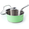 HOMICHEF Mint Green Nickel Free Stainless Steel Saucepan - Non Toxic Saucepan Coating Free for Induction Cooktop